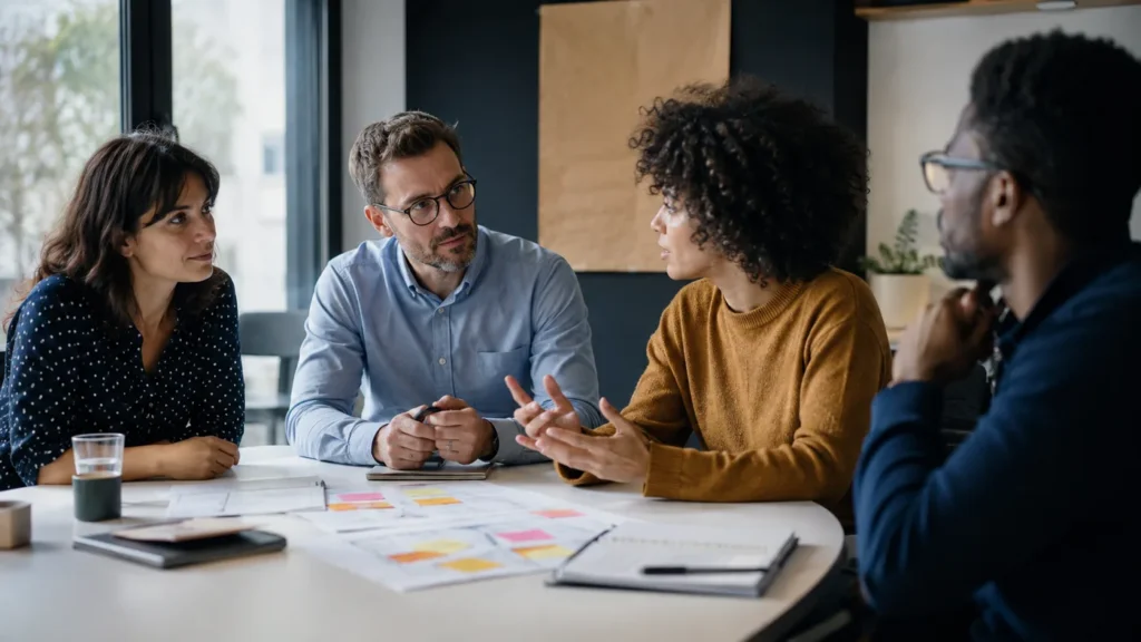 Bureau d'un employeur avec le document unique d'évaluation des risques professionnels