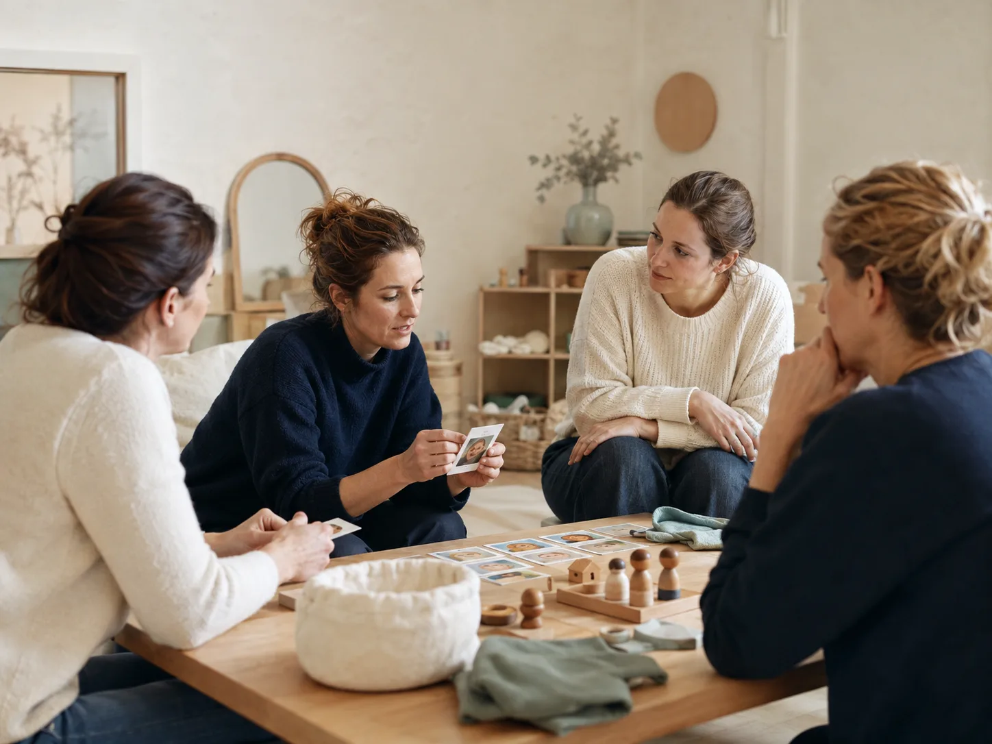 Professionnelle de la petite enfance avec de jeunes enfants
